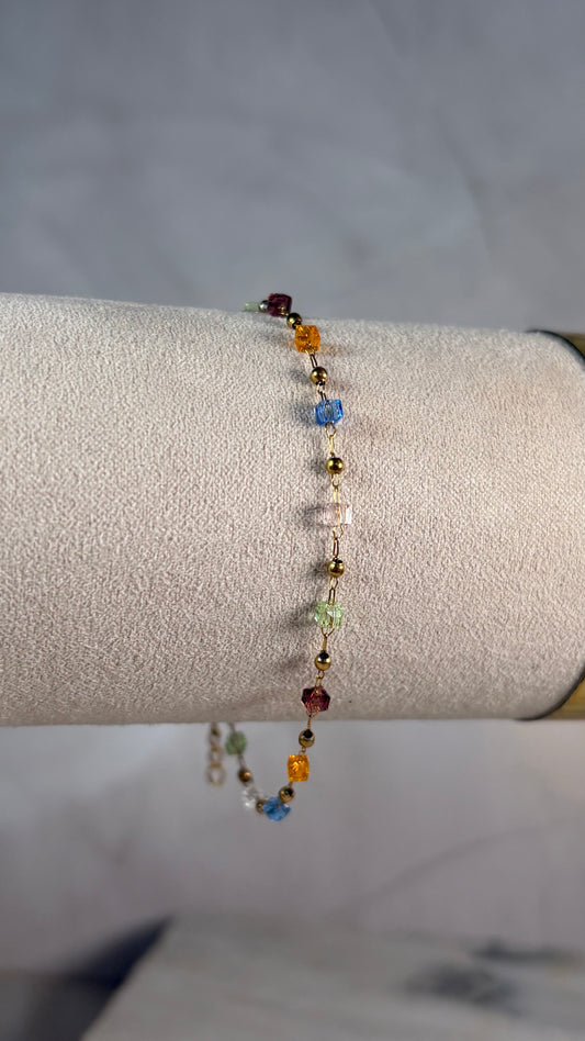 pulsera piedra colores