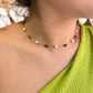 Collar piedra marrón perla