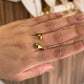 Anillo gota doble