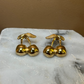 Aretes cereza chunky dorado