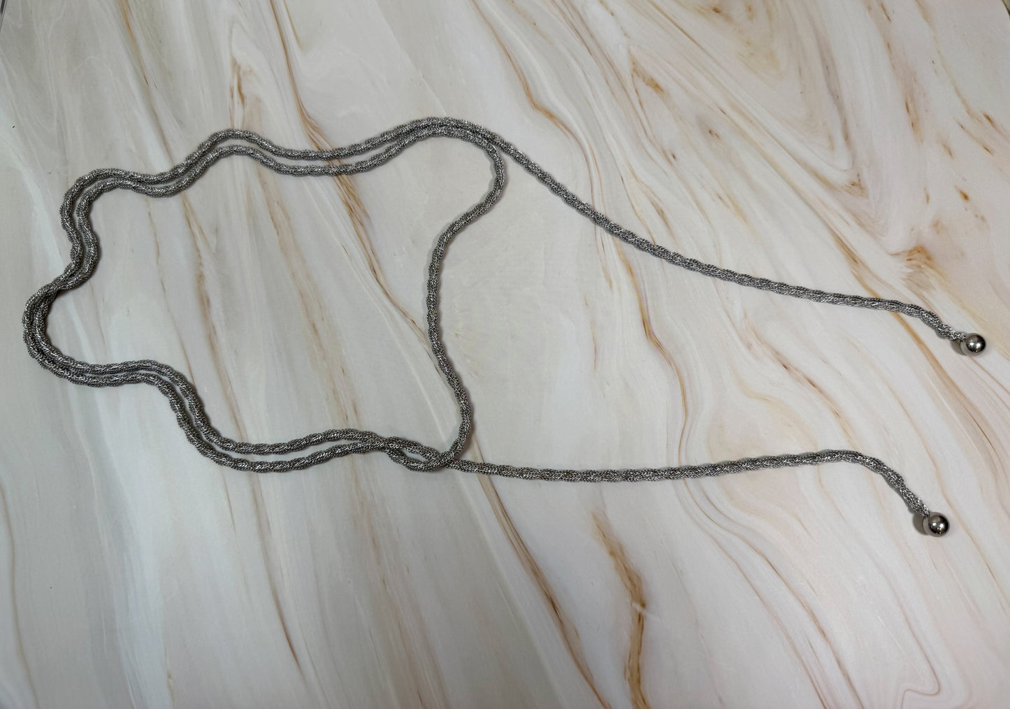 Collar Corbatero Cadena Plata