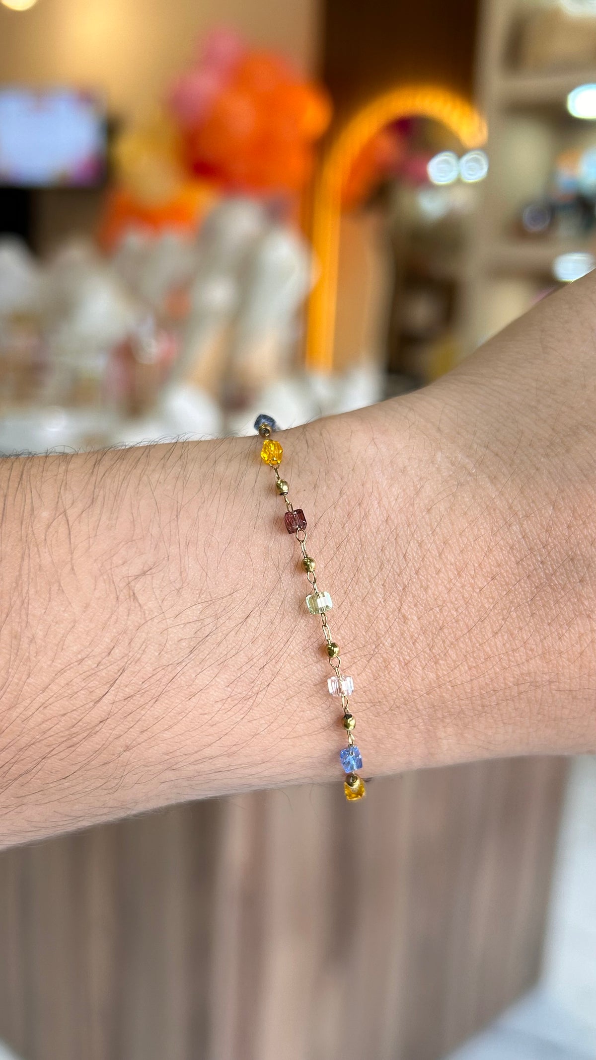 pulsera piedra colores