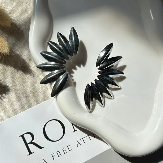 Aretes Palm Plata