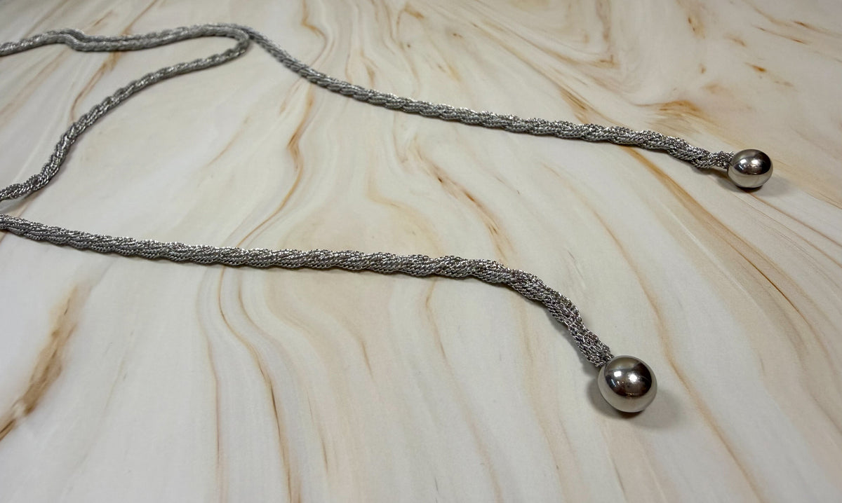 Collar Corbatero Cadena Plata