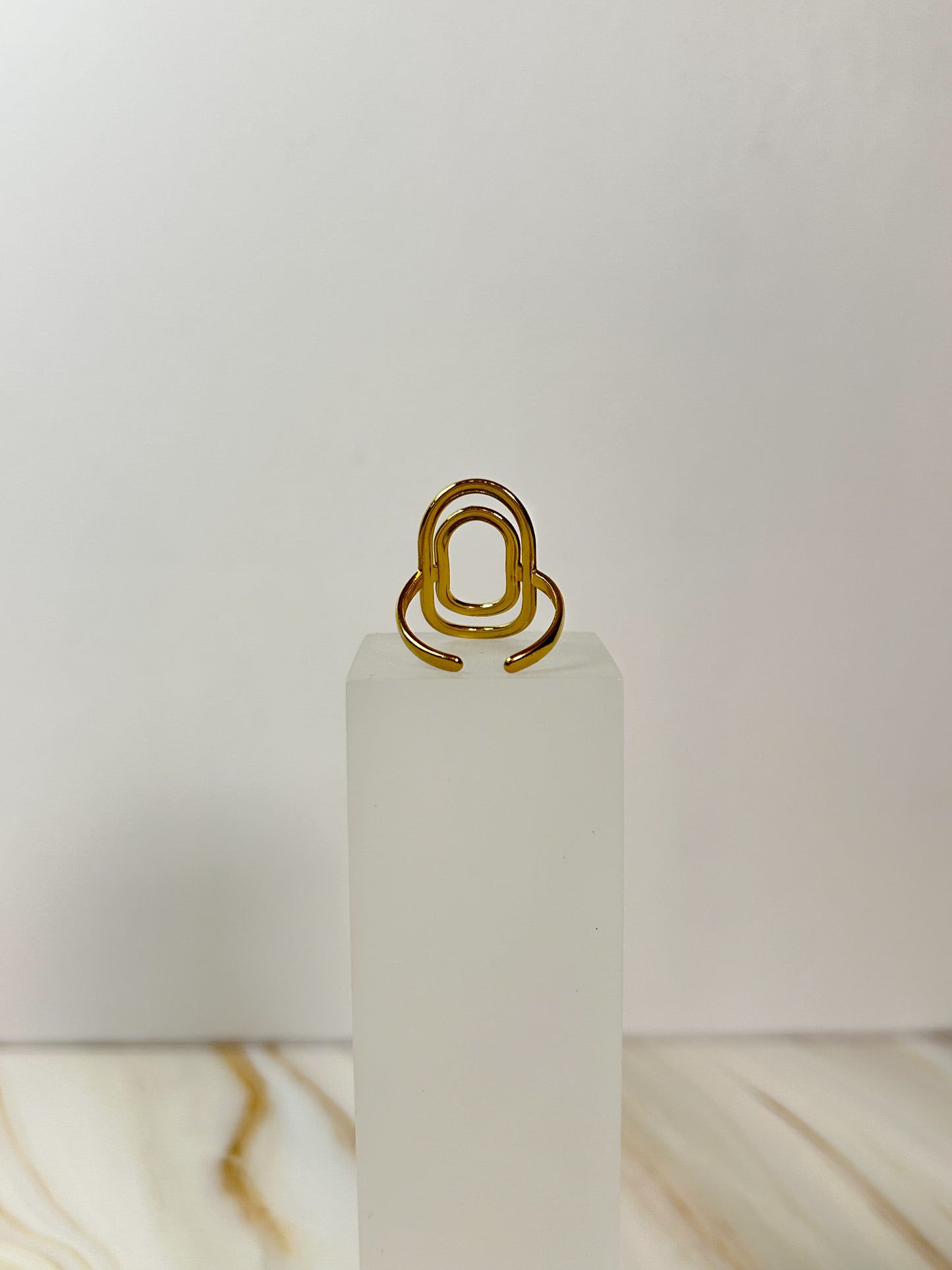 Anillo óvalo golden