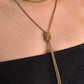 Collar Corbatero Cadena Mini Dorado