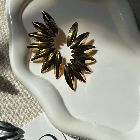 Aretes Palm Dorado