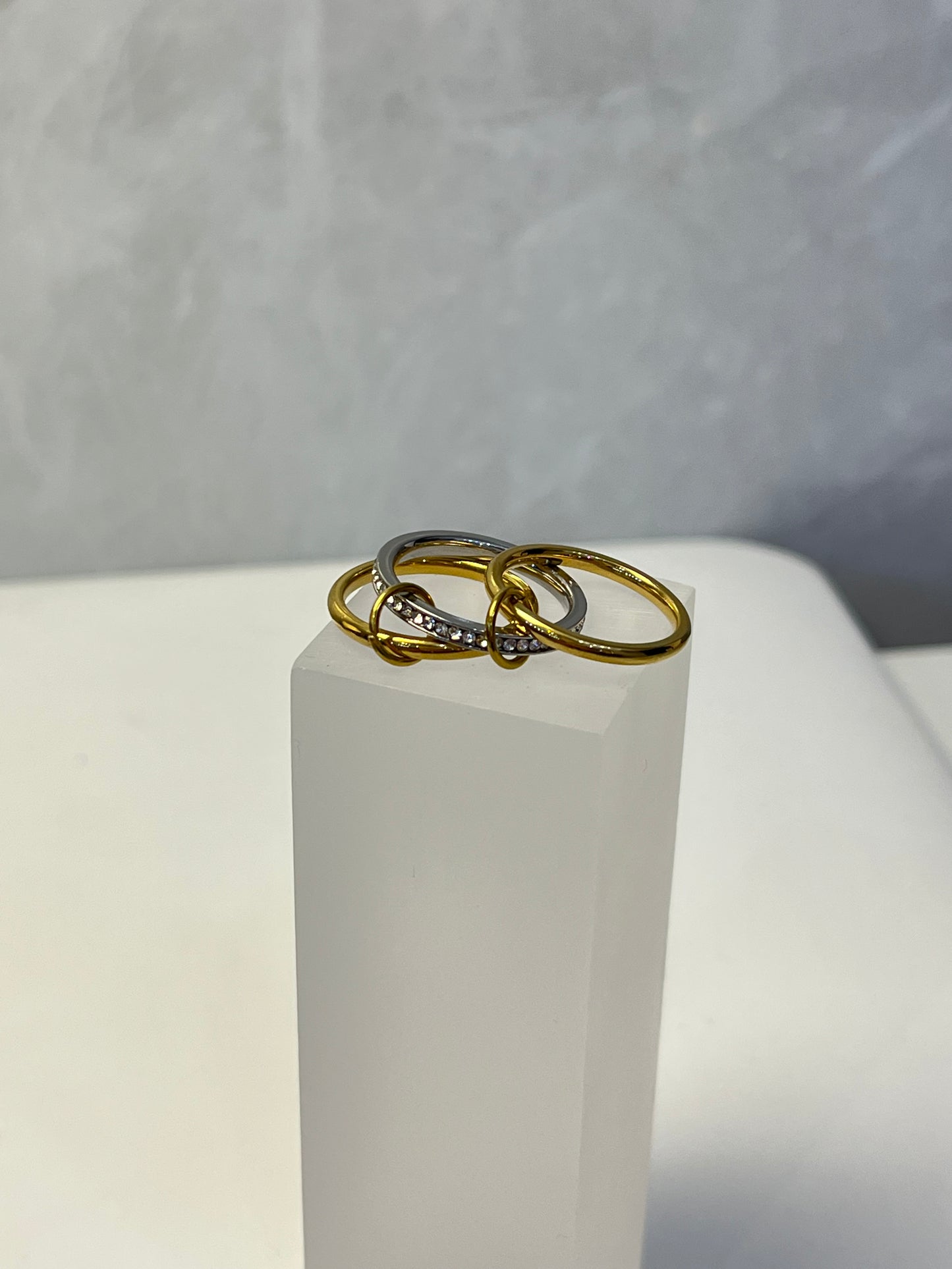 Anillo Triple Aro Bicolor