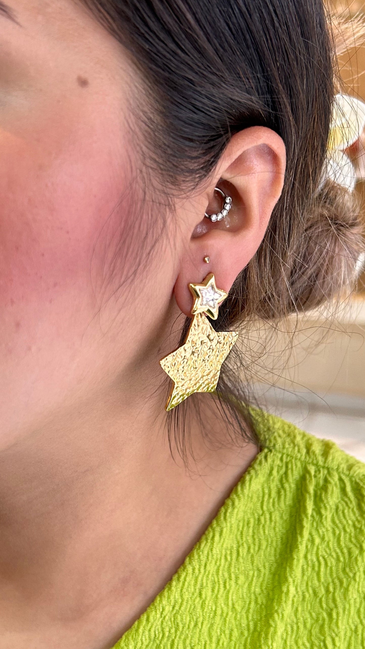aretes estrella chunky