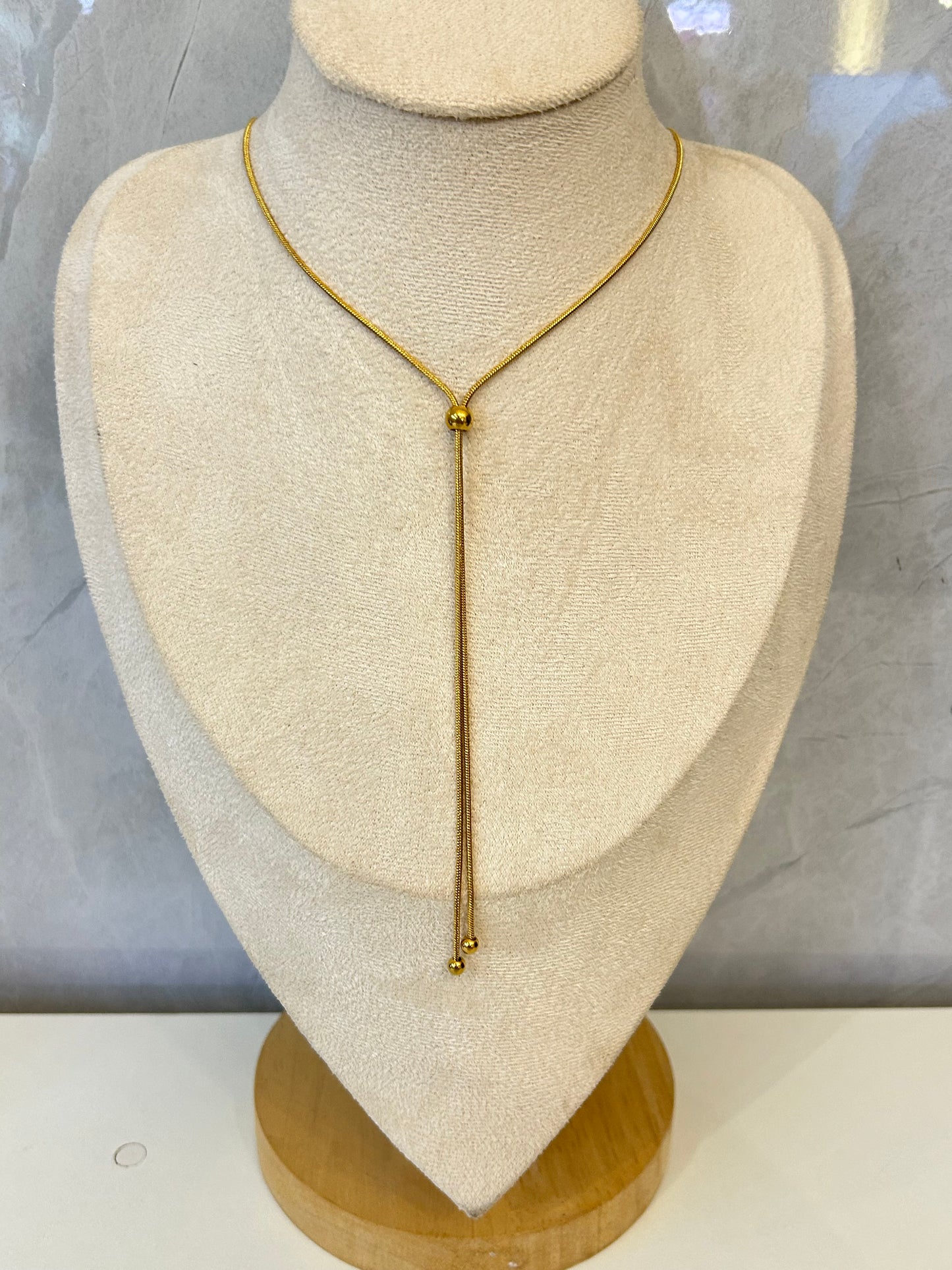 Collar Corbatero mini dorado
