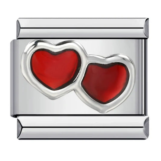 Charm Double Heart