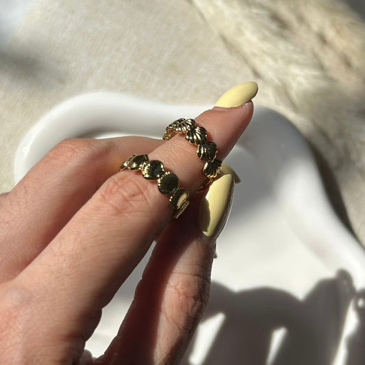 Anillo Shell Dorado