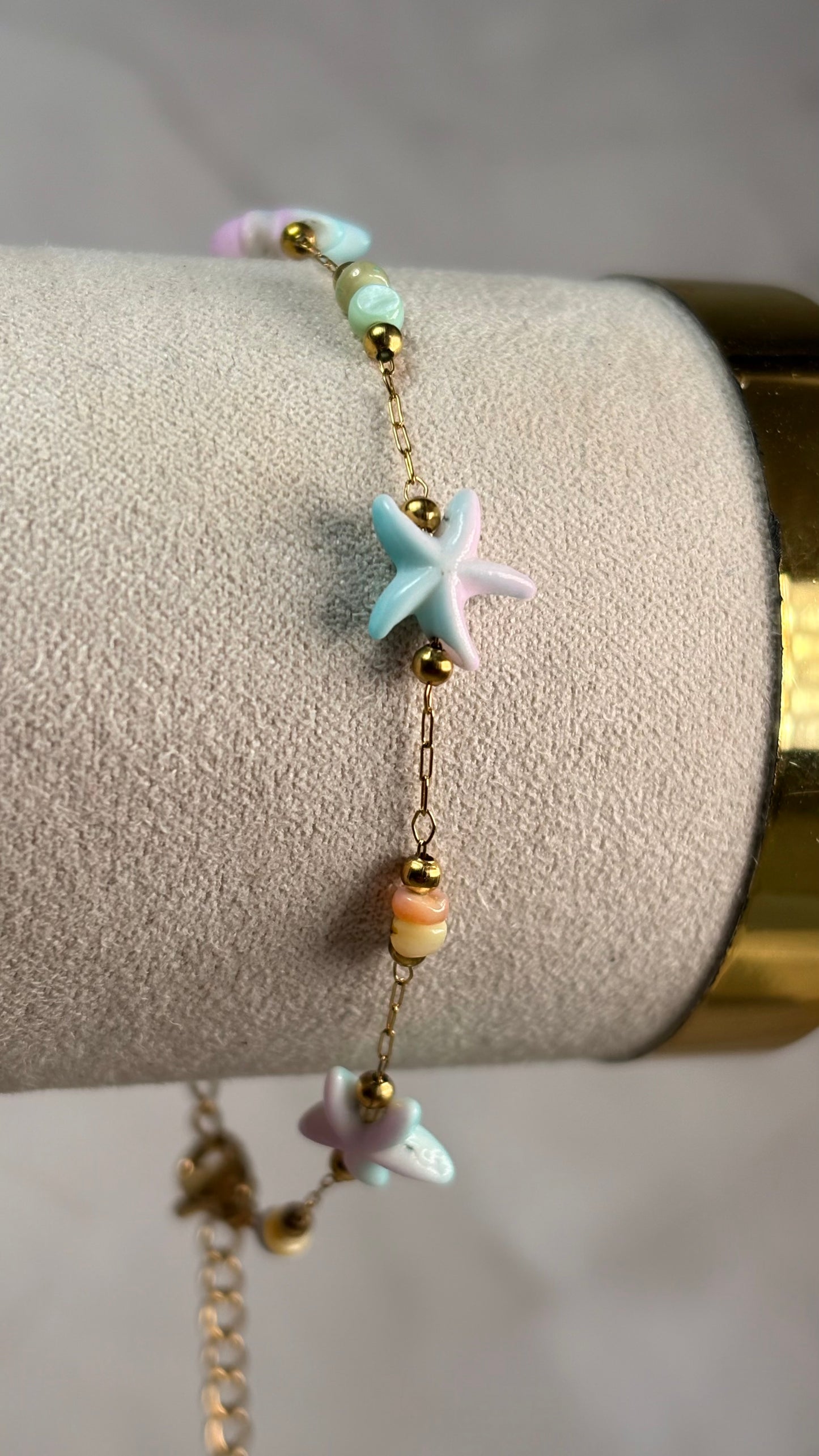 pulsera estrella de mar azul
