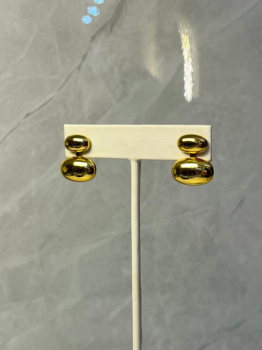 Aretes Double Drop Gold