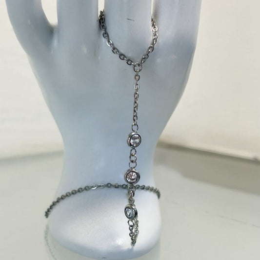 Pulsera & Anillo Diamonds Plata