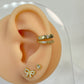 Earcuff Doble Shine Dorado