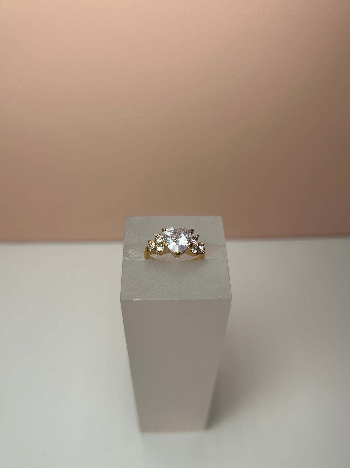 Anillo cristal corazón