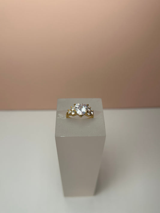 Anillo cristal corazón