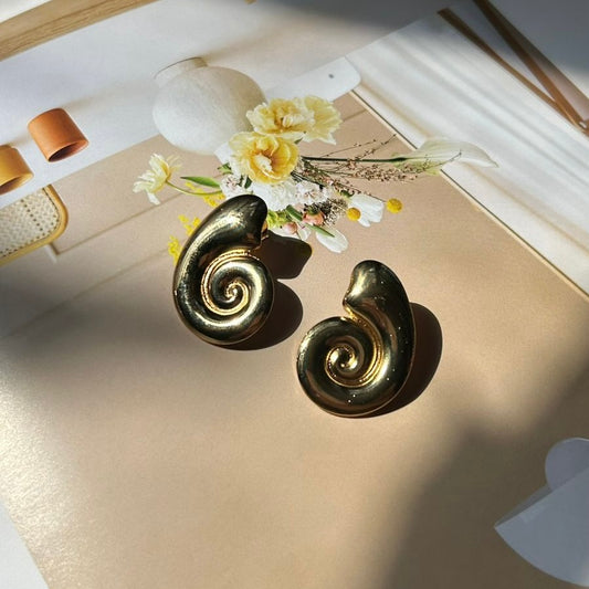 Aretes Shell Dorado