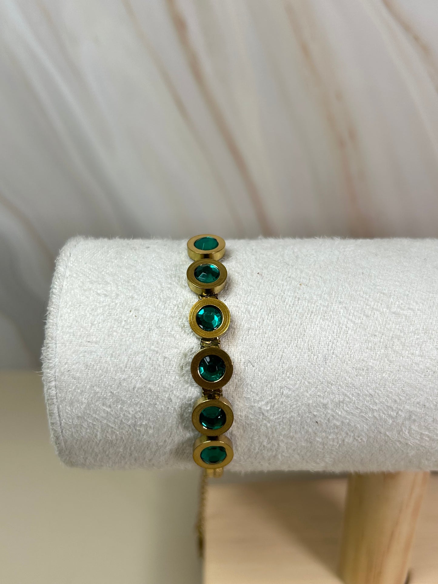 Pulsera ojo de gato verde