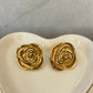Aretes rosa dorada