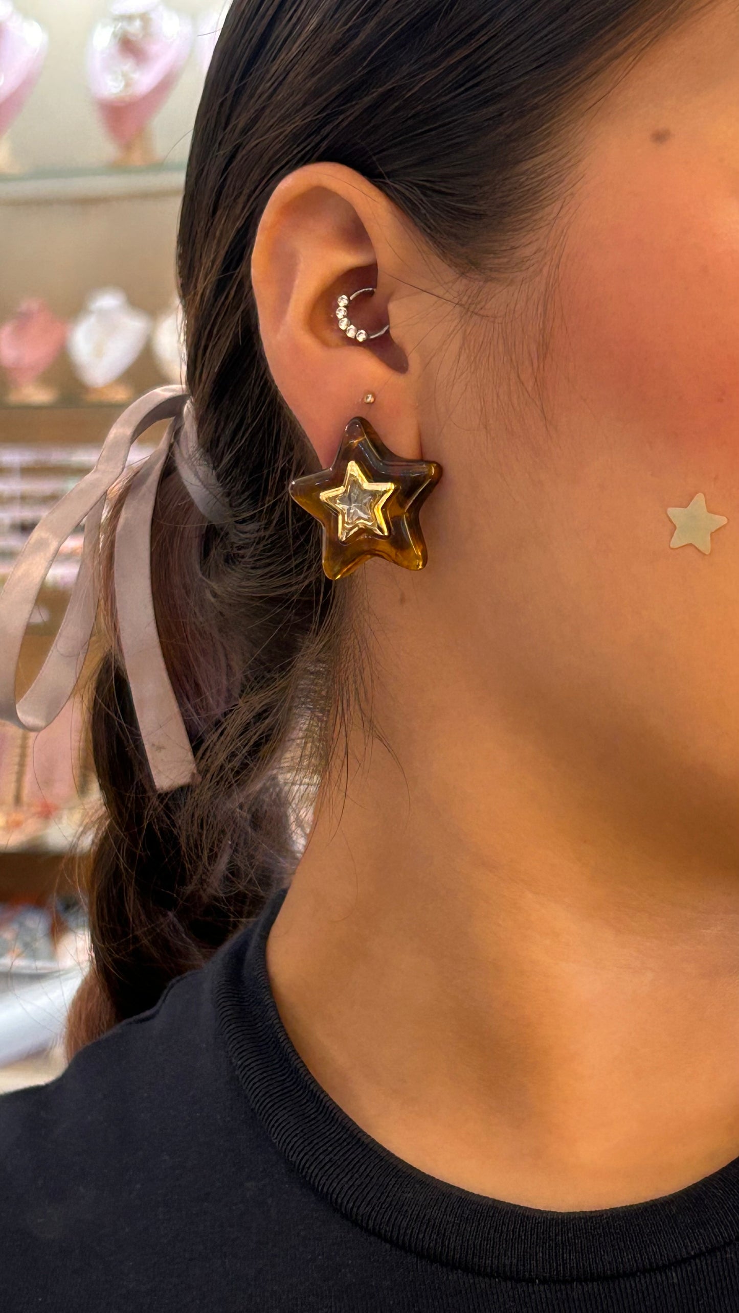 Aretes Estrella Brown