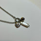 Collar perla & charms plat
