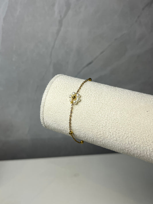 Pulsera Flor Blanca