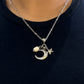 Collar luna charm plata
