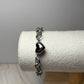 Pulsera corazón chunky plata