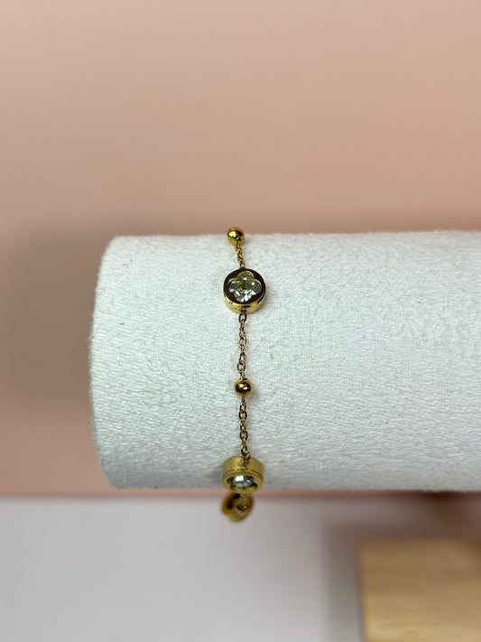 Pulsera cristal circular