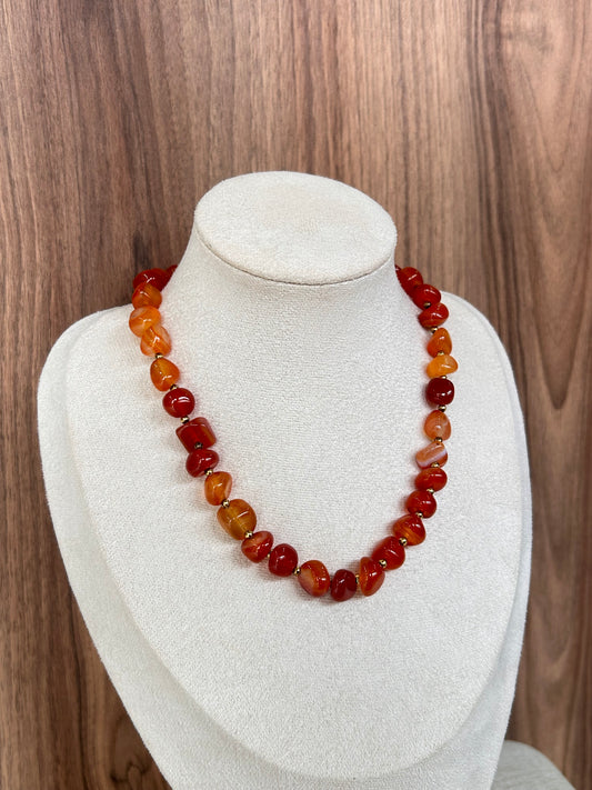 Collar piedra naranja