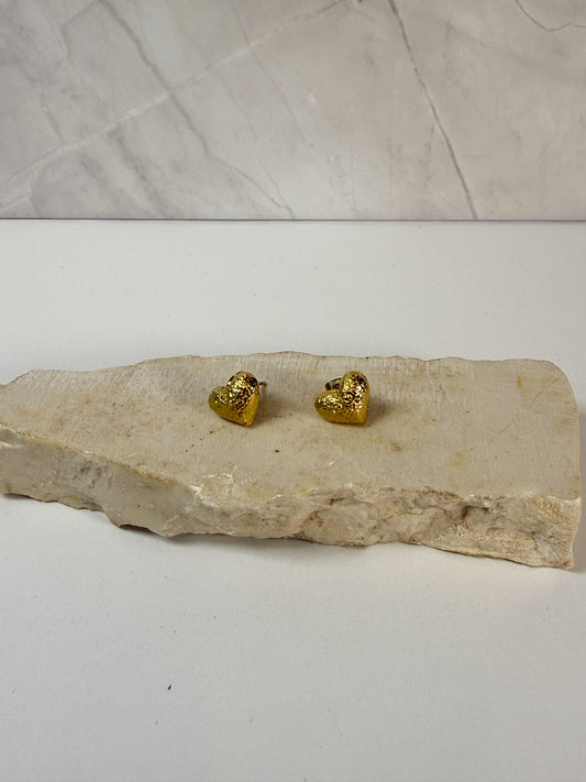 Aretes amor dorada