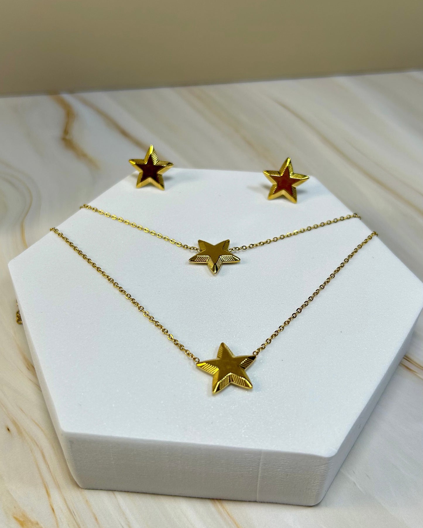Collar, Aretes & Pulsera Star