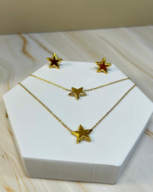 Collar, Aretes & Pulsera Star
