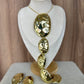 Collar & Aretes Maxi Stones dorado