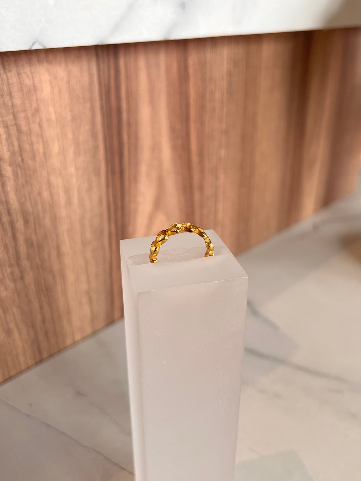 Anillo corazón mini dorado