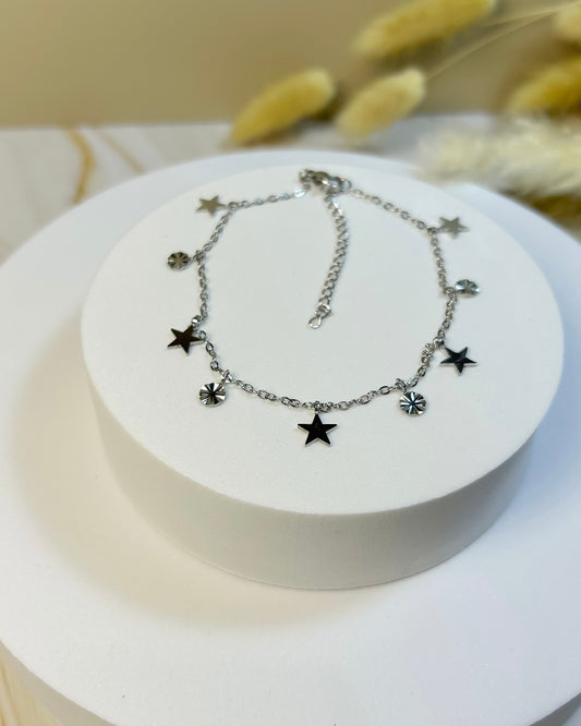 Tobillera Coin Star Silver