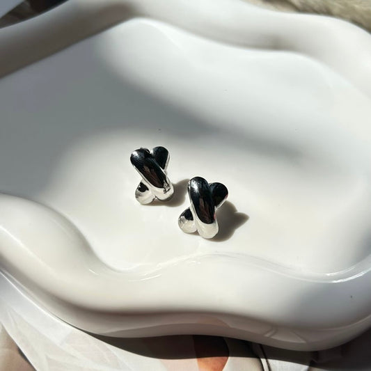 Aretes Trenza Plata