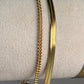 pulsera doble lisa cadena dorada