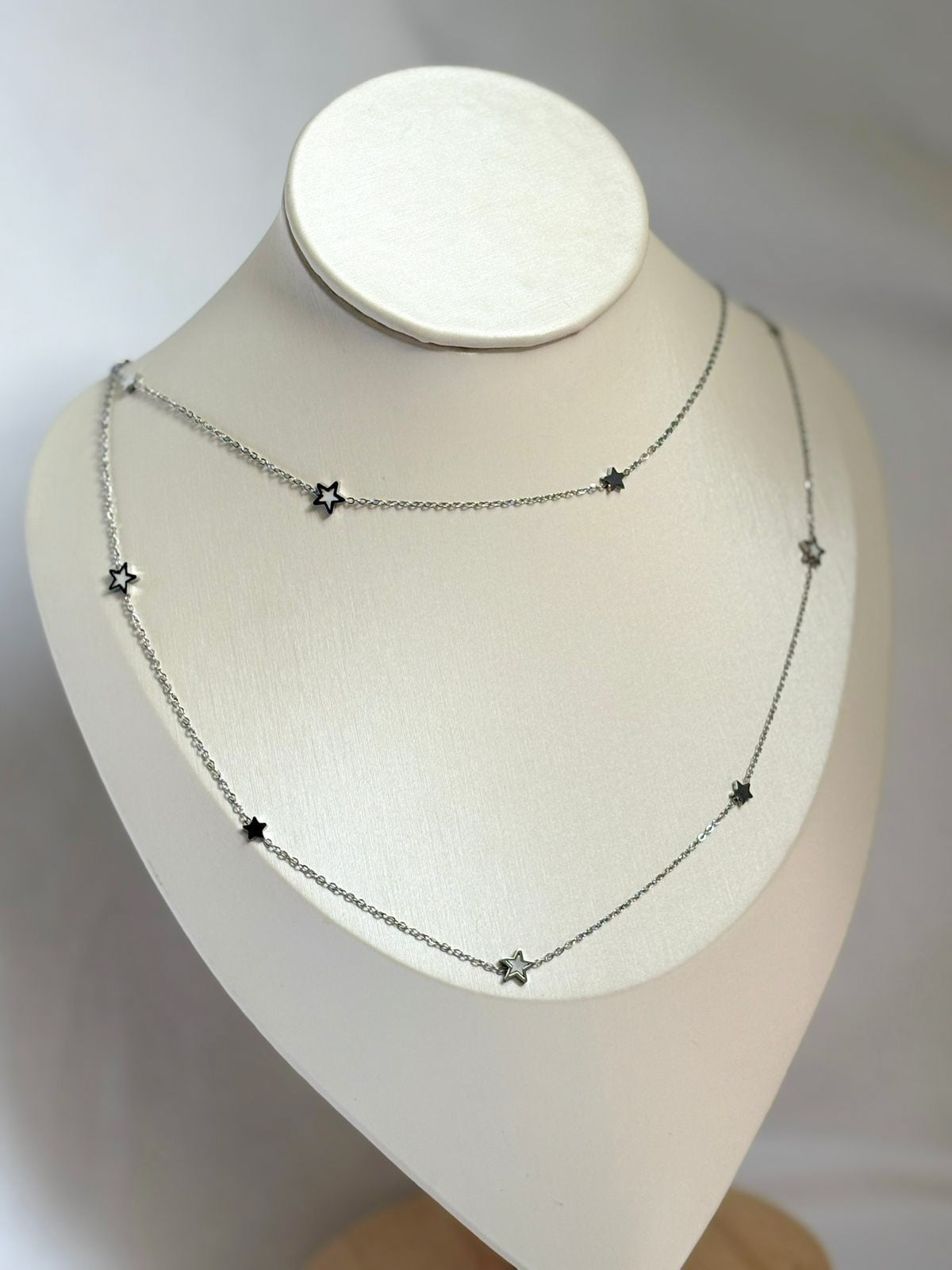 corbatero de estrella mini plata