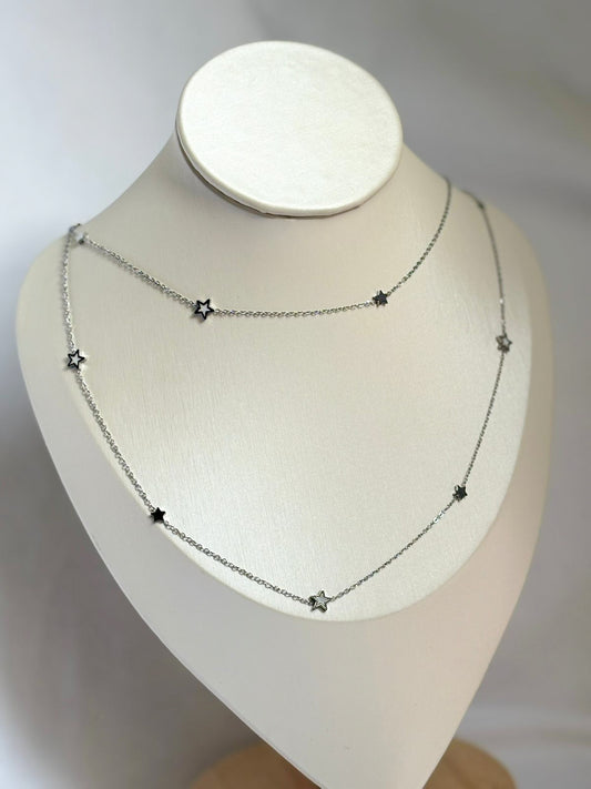 corbatero de estrella mini plata