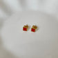 Aretes VC rojo mini