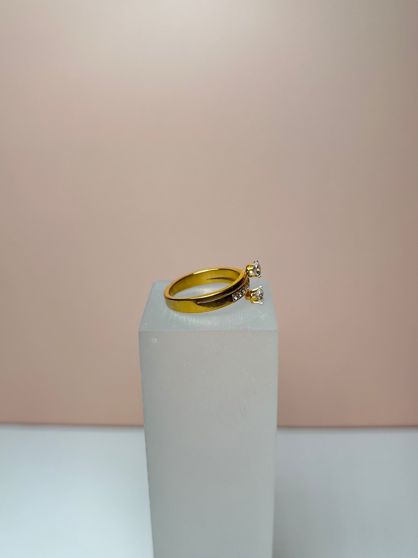 Anillo cristal doble