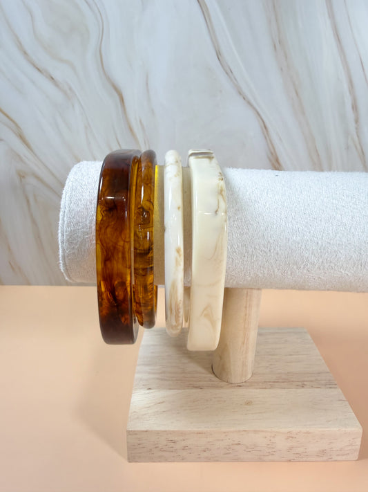 Brazaletes mármol geométrico