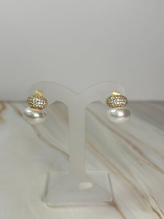 Aretes gota doble golden