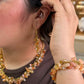 Collar & Aretes piedra hermosas naranja