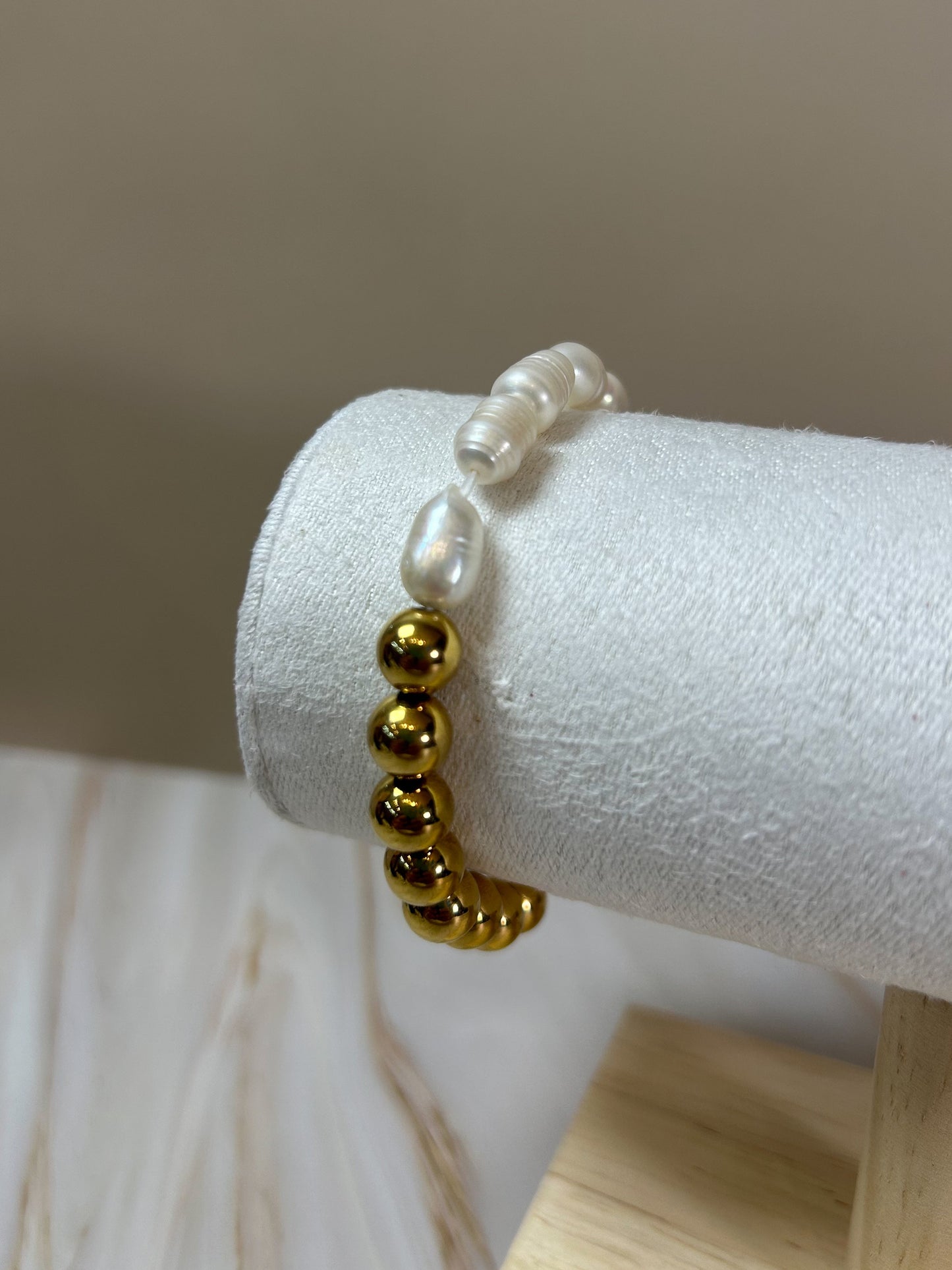 Pulsera Golden pearls