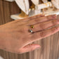 Anillo gota doble bicolor