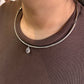 Collar regido plata piedra gota
